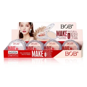 BOB Full Coverage Matte Compact Powder in Translucent, Fairy, Beige, and Natural shades for 12-hour oil control and waterproof wear