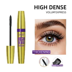 BOB Waterproof Lengthening Mascara with volumizing brush for clump-free, long-lasting curl and dramatic lashes.