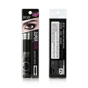 BOB Super Curl Mascara for volumized, lengthened, and clump-free eyelashes with waterproof formula